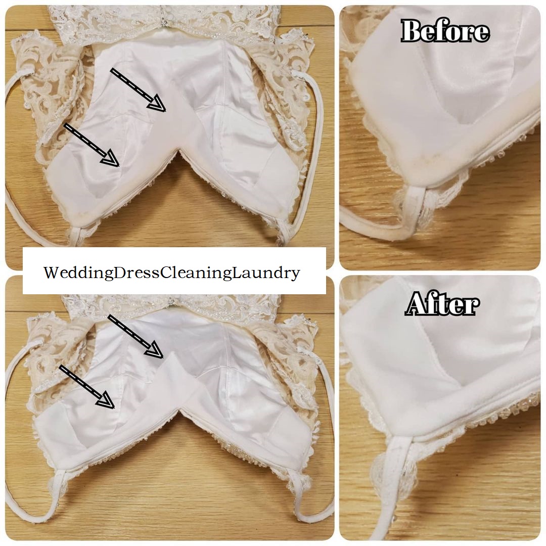 common wedding dress stains
