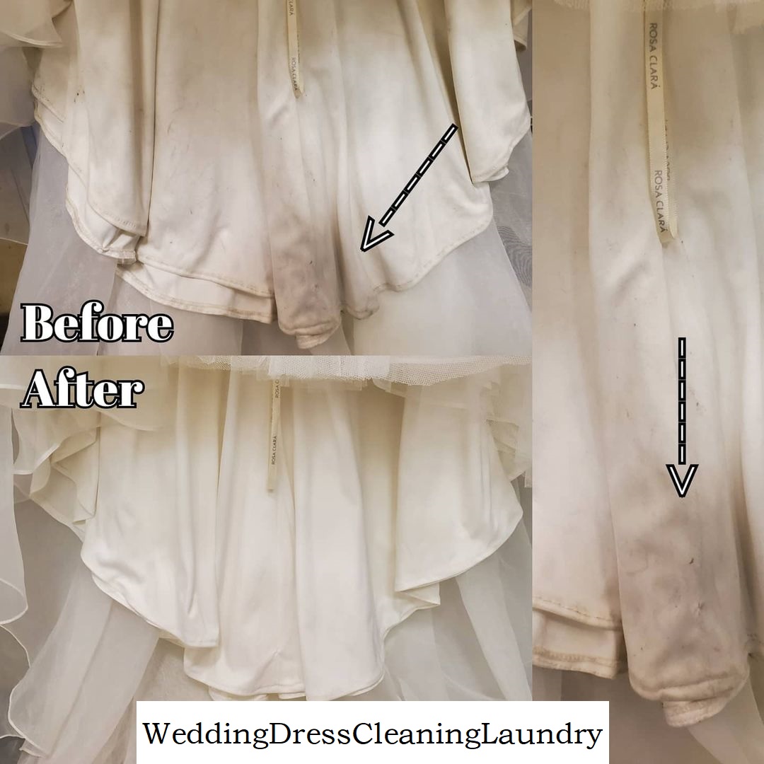 Pre wedding photo dress cleaning